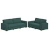 vidaXL 2-teiliges Sofa-Set mit Kissen, dunkelgr&uuml;ner Stoff