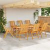 vidaXL Gartenstuhl 8 pcs Braun 57 x 72 x 109 cm Massivholz Akazie