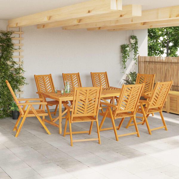 vidaXL Gartenstuhl 8 pcs Braun 57 x 72 x 109 cm Massivholz Akazie