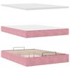 vidaXL Ottoman-Bett mit Matratzen & LEDs Rosa 140x190 cm Samt