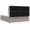 vidaXL Boxspringbett mit Matratze Taupe 200 x 180 cm Stoff