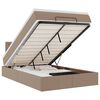 vidaXL Ottoman-Bett mit Matratzen & LEDs Cappuccino-Braun 120x190cm