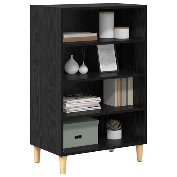 vidaXL Sideboard Schwarz Eichen-Optik 57 x 35 x 89,5 cm Holzwerkstoff