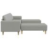 vidaXL Wohnzimmer Couch 3 pcs Wolkengrau Polyester