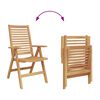 vidaXL Garten Essgruppe 5 pcs Braun Massivholz Teak