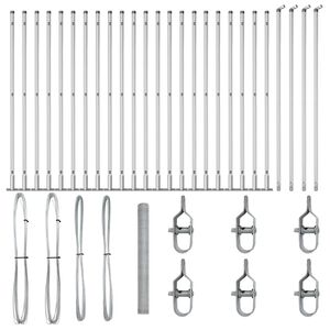 vidaXL Zaunpfosten Silber