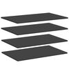 vidaXL B&uuml;cherregal-Bretter 4 Stk. Grau 80x50x1,5 cm Holzwerkstoff
