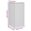 vidaXL Pflanzk&uuml;bel Schwarz 30x30x60 cm Poly Rattan