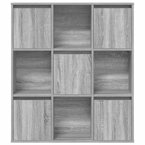 vidaXL Bücherregal Grau Sonoma 89x24x101,5 cm Holzwerkstoff