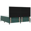 vidaXL Boxspringbett mit Matratze Dunkelgr&uuml;n 200 x 200 cm Stoff