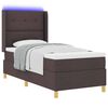 vidaXL Boxspringbett mit Matratze Braun 100 x 200 cm Stoff