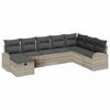 vidaXL Gartensofa-set 8 stk. Hellgrau Poly-Rattan