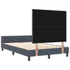vidaXL Boxspringbett mit Kopfteil Dunkelgrau 120 x 190 cm Samt