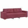 vidaXL Sofa 3 pcs Wind Rot 221 x 80 x 80 cm Leinenmischgewebe