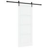 vidaXL Schiebet&uuml;r ORKDAL 83 x 211 cm Holzwerkstoff Wei&szlig; und Schwarz