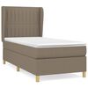 vidaXL Boxspringbett mit Matratze Taupe 80x200 cm Stoff