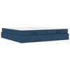 vidaXL Bettgestell mit Matratze 2 Stk. Blau Stoff