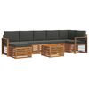 vidaXL Outdoor-Sofagarnitur 8 stk. Natur und Anthrazit
