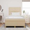 vidaXL Boxspringbett mit Matratze Creme 120 x 190 cm Stoff