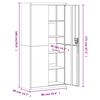 vidaXL Aktenschrank Hellgrau 90x40x180 cm Stahl