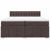 vidaXL Boxspringbett mit Matratze Dunkelbraun 200x200 cm Stoff