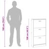 vidaXL Schuhschrank R&auml;uchereiche 59x17x108 cm Holzwerkstoff