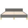 vidaXL Bettgestell ohne Matratze Dunkelgrau 140x200 cm Stoff