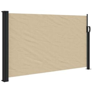 vidaXL Seitenmarkise Ausziehbar Beige 117x300 cm