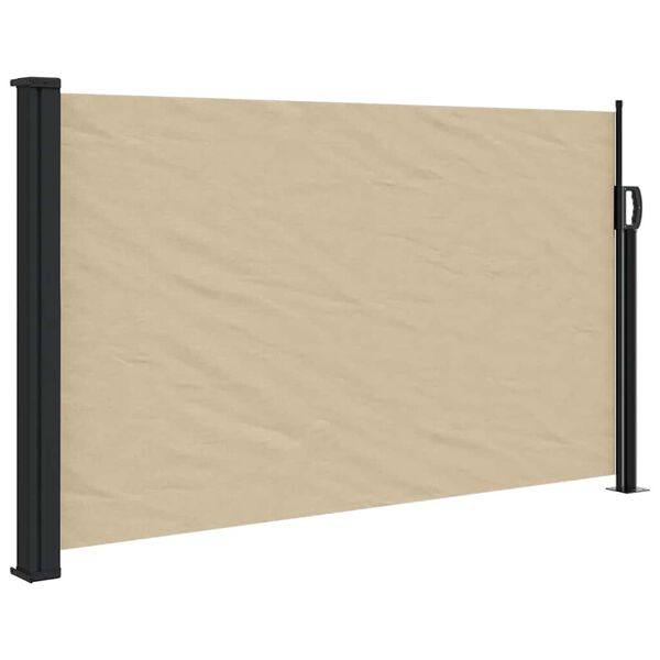 vidaXL Seitenmarkise Ausziehbar Beige 117x300 cm