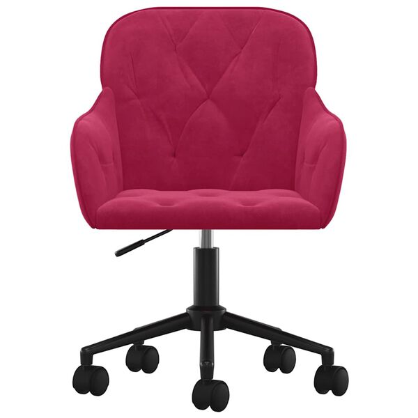 vidaXL Esszimmerst&uuml;hle 2 Stk. Drehbar Weinrot Samt