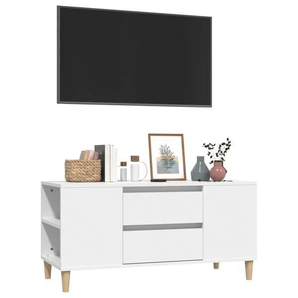 vidaXL TV-Schrank Wei&szlig; 102x44,5x50 cm Holzwerkstoff