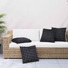 vidaXL Streupillows 4 pcs Schwarz kariert 40 x 40 cm Polyesterstoff