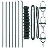 vidaXL Zaunpfosten Gr&uuml;n 10 x 1,4 m (40 x 40 mm Maschen) Stahl und PVC