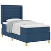 vidaXL Boxspringbett mit Matratze mit Kopfteil Blau 80 x 200 cm Stoff