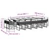 vidaXL 15-tlg. Garten-Essgruppe mit Kissen Beigemischung Poly Rattan