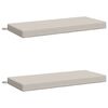 vidaXL Bankkissen SOEST 2 stk. 100 % Polyester Wei&szlig; 110 x 50 x 8 cm