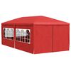 vidaXL Partyzelt mit Wand Rot 600 x 300 x 255 cm PE und Stahl