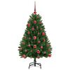 vidaXL Künstlicher Weihnachtsbaum Grün 120 cm PVC und Metall