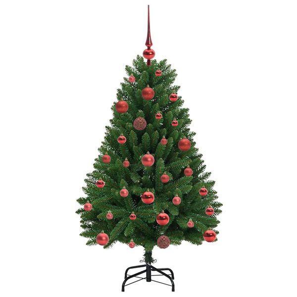 vidaXL Künstlicher Weihnachtsbaum Grün 120 cm PVC und Metall