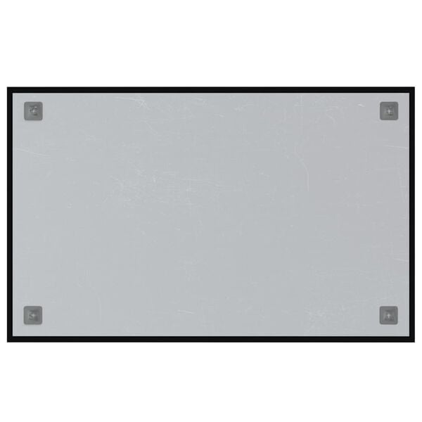vidaXL Magnettafel Wandmontage Schwarz 80x50 cm Hartglas
