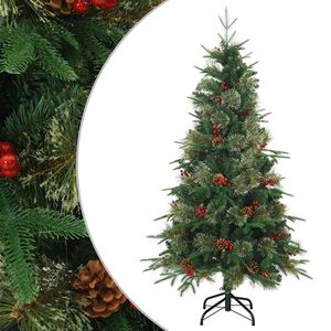 vidaXL K&uuml;nstlicher klappbarer Weihnachtsbaum Gr&uuml;n 150 cm