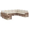 vidaXL Gartensofa-set 10 stk. 10-Sitzer Beige und Cremewei&szlig;