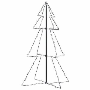 vidaXL Weihnachtsbaum in Kegelform 160 LEDs Indoor & Outdoor 78x120 cm