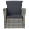 vidaXL 8-tlg. Garten-Lounge-Set mit Kissen Poly Rattan Grau