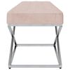 vidaXL Sitzbank Rosa Samt und Edelstahl