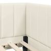 vidaXL Eckbettgestell mit Kopfteil Creme 90 cm x 190 cm Samt