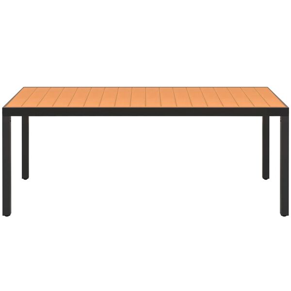 vidaXL 7-tlg. Garten-Essgruppe PVC Rattan Schwarz und Braun