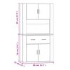 vidaXL Highboard R&auml;uchereiche Holzwerkstoff