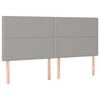 vidaXL Bettgestell ohne Matratze Hellgrau 180x200 cm Stoff