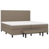 vidaXL Boxspringbett mit Matratze Taupe 200x200 cm Stoff